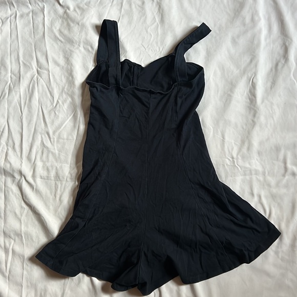 Black Buttoned Romper - Picture 2 of 5